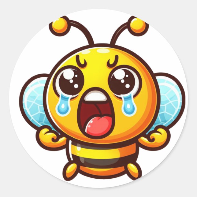 Sticker Rond Pleurer (Devant)