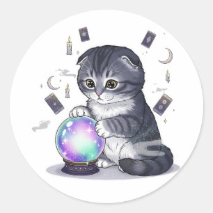 Sticker Rond Plié en cristal - Cute écossaise Poulet Halloween