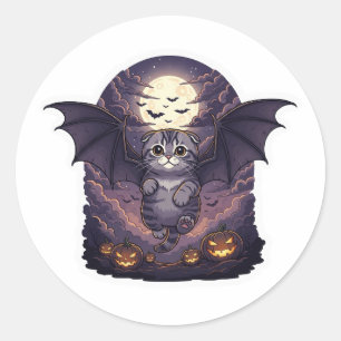 Sticker Rond Plier à aile de chauve-souris - Scottish Pold Bat 