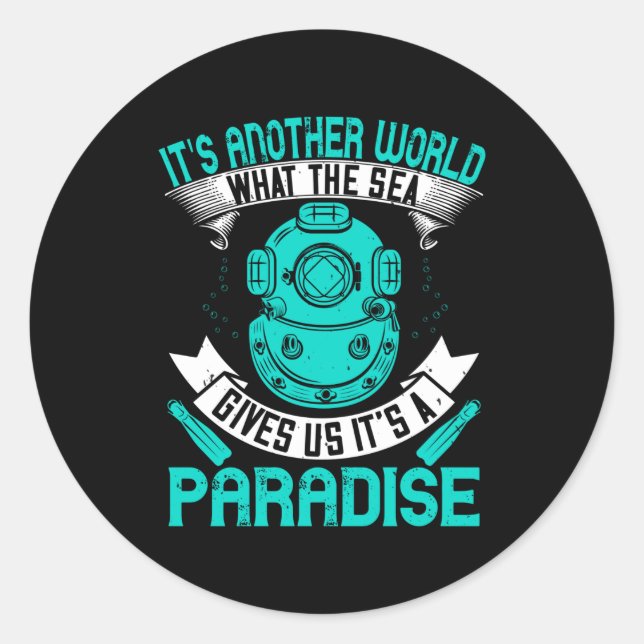 Sticker Rond Plongée - (Devant)