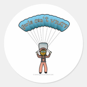 Sticker Rond Plongée dans le ciel de Dark Woman
