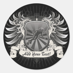 Sticker Rond Plongée heraldique