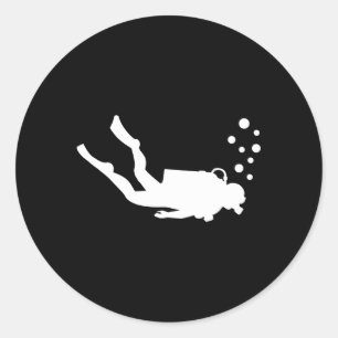 Sticker Rond Plongée Plongée Plongée
