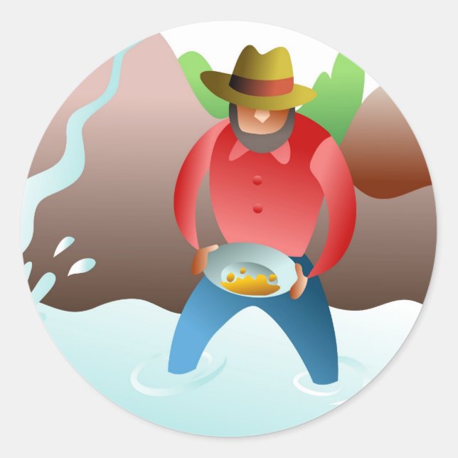 Sticker Rond Plongée pour l'or (Devant)