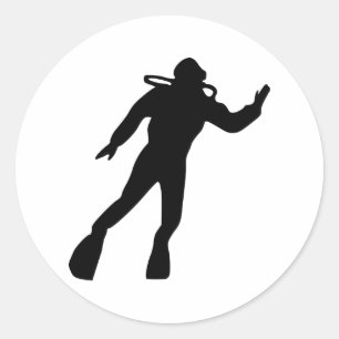 Sticker Rond Plongée sous-marine