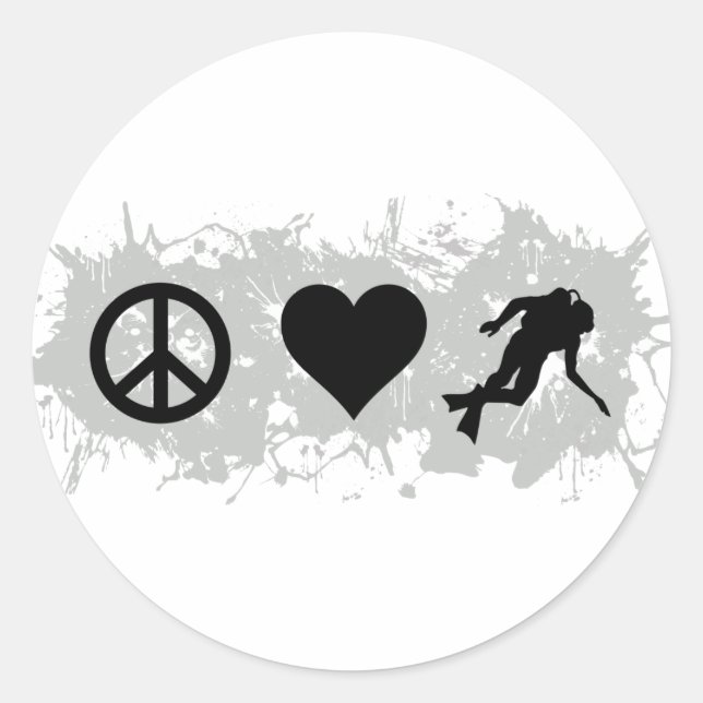 Sticker Rond Plongée sous-marine (Devant)