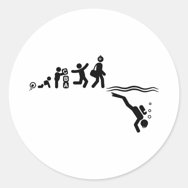 Sticker Rond Plongée sous-marine (Devant)