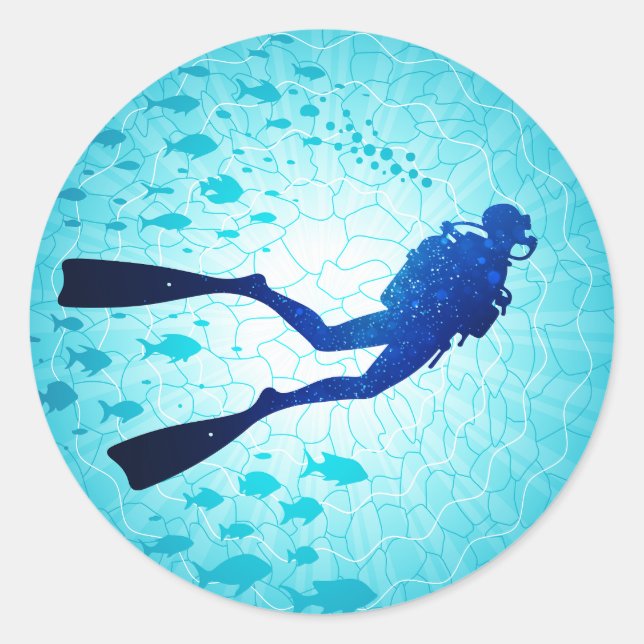 Sticker Rond Plongeur (Devant)