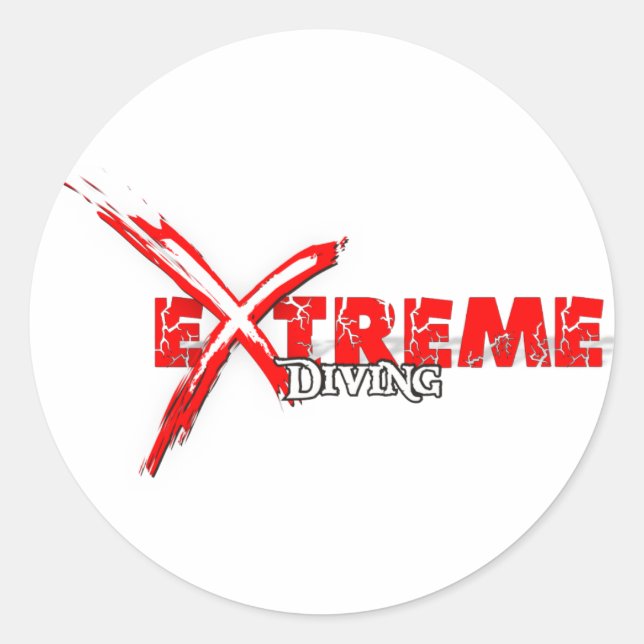 Sticker Rond Plongeur extrême (Devant)