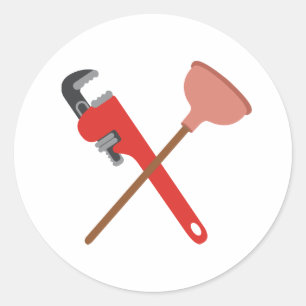 Sticker Rond Plongeur & Wrench