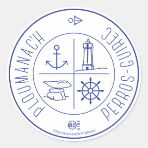 Sticker Rond Ploumanach Perros-Guirec