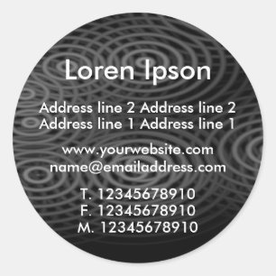 Sticker Rond Pluie électrique noir affaires / profil