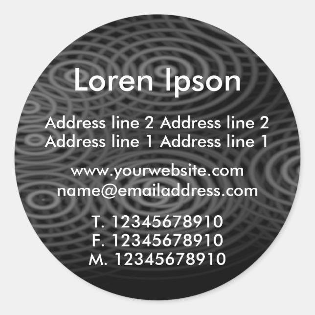 Sticker Rond Pluie électrique noir affaires / profil (Devant)