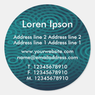 Sticker Rond Pluie électrique Turquoise foncé Affaires / Profil