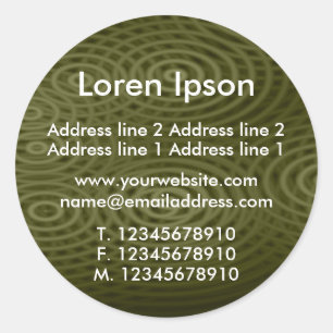 Sticker Rond Pluie électrique Vert Brown affaires / profil