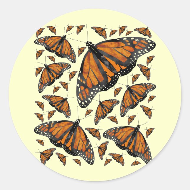 Sticker Rond Pluie Monarque (Devant)