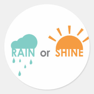 Sticker Rond Pluie ou brillance