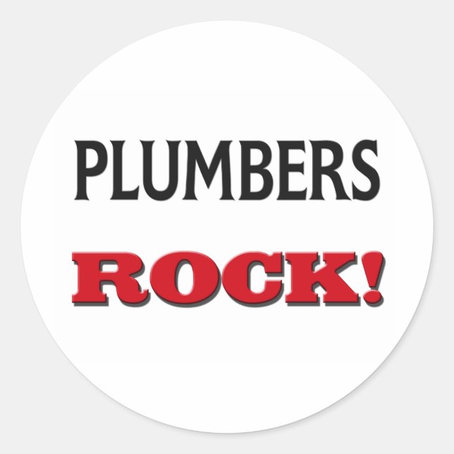 Sticker Rond Plumbers Rock (Devant)