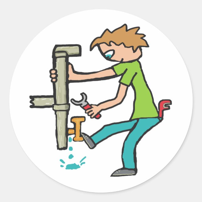 Sticker Rond Plumbing (Devant)