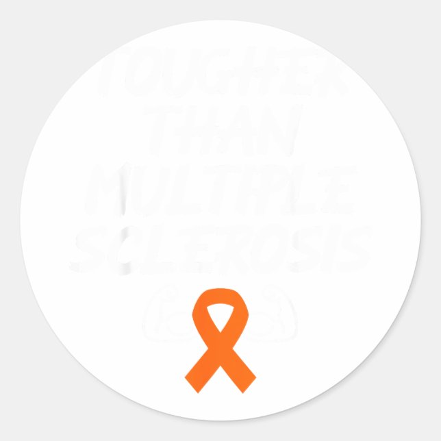 Sticker Rond Plus Coriace que la lutte pour la sensibilisation  (Devant)