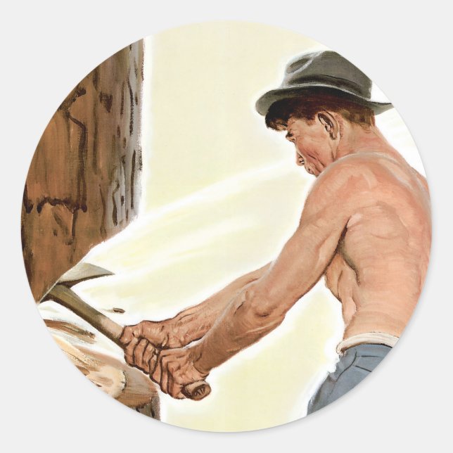 Sticker Rond Plus de bois pour l'armée (Devant)