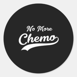 Sticker Rond Plus de Chemo Survivant du cancer Style rétro