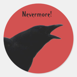 Sticker Rond Plus de Crow Silhouette