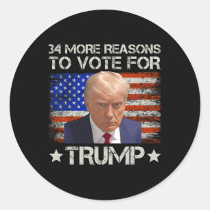 Sticker Rond Plus De Raisons De Voter Pour Trump