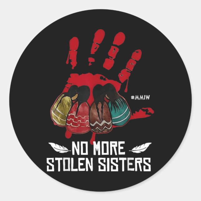 Sticker Rond Plus de soeurs volées - Justice Indigène (Devant)