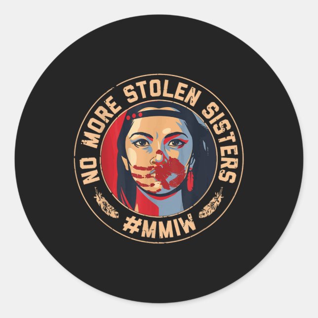 Sticker Rond Plus de sour volé Amer de sensibilisation à la mim (Devant)