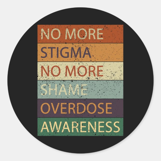 Sticker Rond Plus de stigmatisation Plus de sensibilisation à l (Devant)
