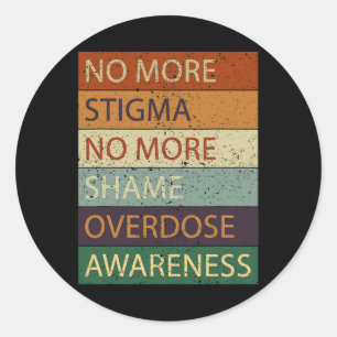 Sticker Rond Plus de stigmatisation Plus de sensibilisation à l
