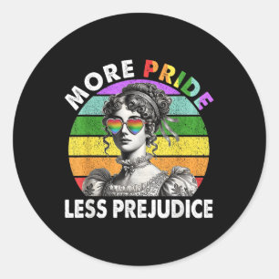 Sticker Rond Plus Fierté Moins Préjugé Mois De Fierté Lgbtq Gay