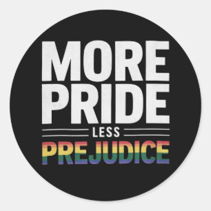 Sticker Rond Plus Fierté Moins Préjugés Lgbt Mois Gay pride