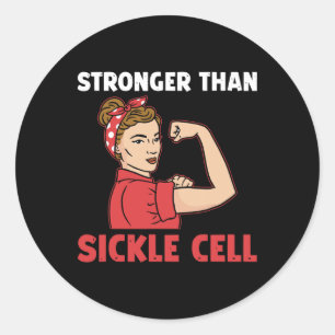 Sticker Rond Plus forte que la faucille soutien cellule faucill
