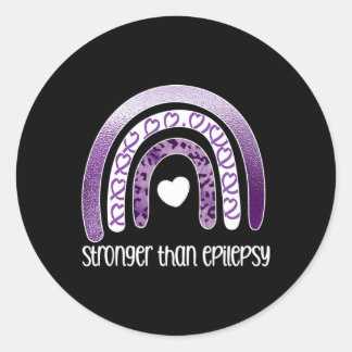 Sticker Rond Plus forte que l'épilepsie Survivant de l'épilepsi