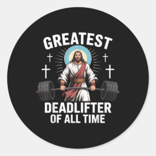 Sticker Rond Plus Grand Soulève-Poids Mort De Tous Les Temps Jé
