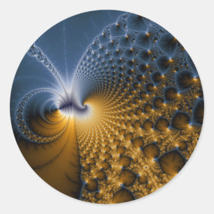 Sticker Rond Plus loin - L'art fractal