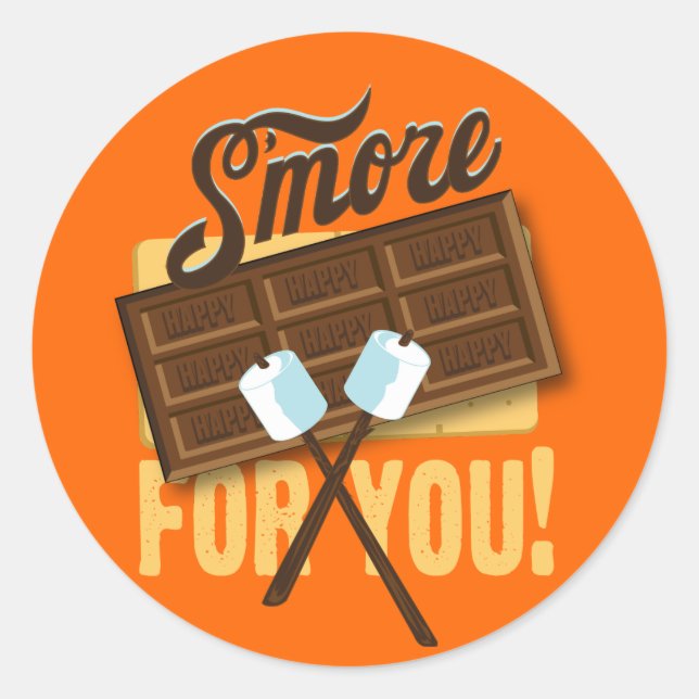 Sticker Rond Plus pour vous Campfire & Bonfire Faveurs (Devant)