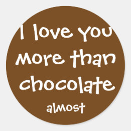 Sticker Rond Plus que du chocolat