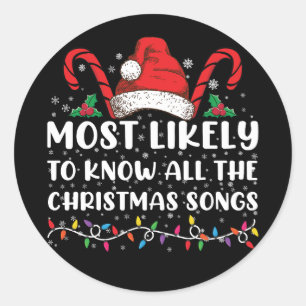 Sticker Rond Plus susceptible de connaître toutes les chansons