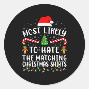 Sticker Rond Plus susceptible de détester le match de Noël de l