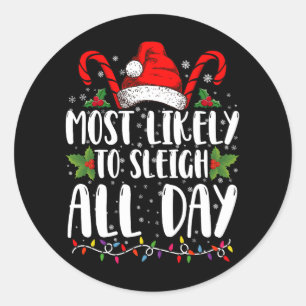 Sticker Rond Plus susceptible de faire la fête de Noël toute la