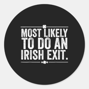 Sticker Rond Plus susceptible de faire un au revoir à l'irlanda