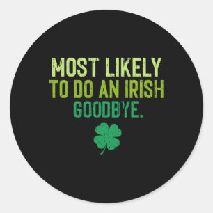 Sticker Rond Plus susceptible de faire un au revoir à l'irlanda