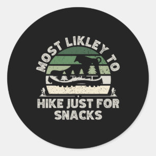 Sticker Rond Plus susceptible de faire une randonnée juste pour