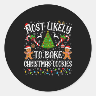 Sticker Rond Plus susceptible de préparer des biscuits de Noël