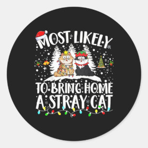 Sticker Rond Plus susceptible de ramener à la maison un chat er