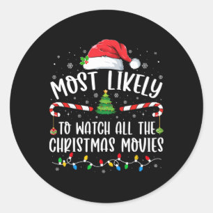 Sticker Rond Plus susceptible de regarder tous les films de Noë