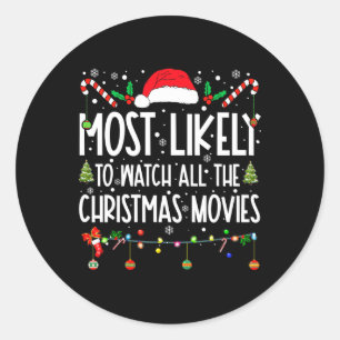 Sticker Rond Plus susceptible de regarder tous les films de Noë